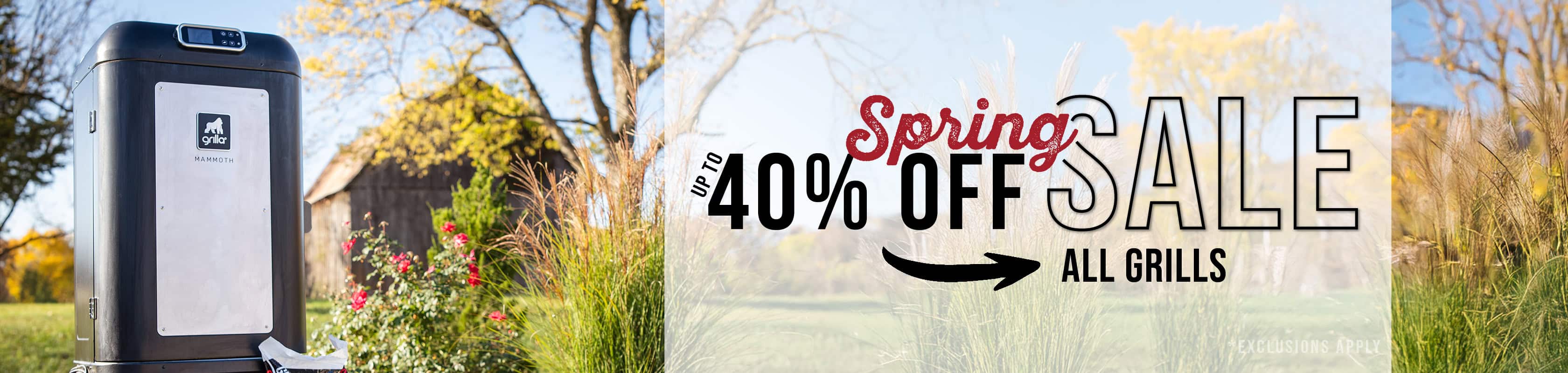 Up to 40% OFF All Grills!